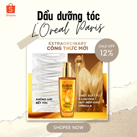 Dưỡng tóc chuyên sâu với sản phẩm có chiết xuất tinh dầu hoa tự nhiên L'Oreal Paris Elseve Extraordinary Oil với giá chỉ 202.000 đồng Dưỡng tóc chuyên sâu với sản phẩm có chiết xuất tinh dầu hoa tự nhiên L'Oreal Paris Elseve Extraordinary Oil với giá chỉ 202.000 đồng