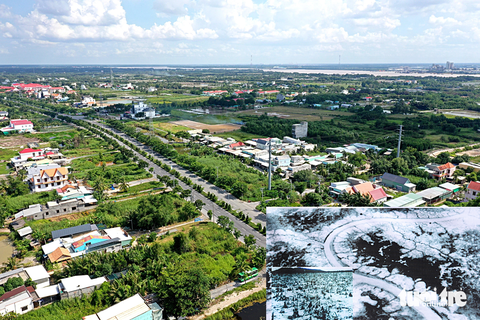 Tấm không ảnh ngày xưa đầm lầy trơ trụi và nay những khu nhà khang trang, giao thông thông suốt Tấm không ảnh ngày xưa đầm lầy trơ trụi và nay những khu nhà khang trang, giao thông thông suốt