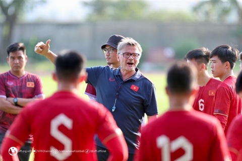 10 cầu thủ vô địch U23 Đông Nam Á lên đội U23 của HLV Philippe Troussier - Ảnh 2. HLV Philippe Troussier chỉ đạo U23 Việt Nam - Ảnh: VFF