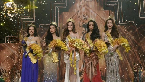Nữ kiến trúc sư 27 tuổi Lê Hoàng Phương đăng quang Miss Grand Vietnam 2023 - Ảnh 3. Tân Miss Grand Vietnam 2023 và 4 á hậu