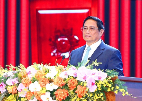 Thủ tướng Phạm Minh Chinh phát biểu tại hội nghị - Ảnh: TRẦN HUẤN Thủ tướng Phạm Minh Chính phát biểu tại hội nghị - Ảnh: TRẦN HUẤN