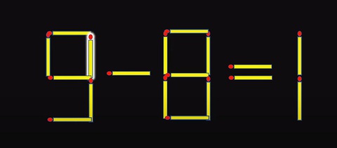 Thử tài IQ: Di chuyển một que diêm để 9-1=7x2 thành phép tính đúng - Ảnh 1.