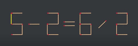 Thử tài IQ: Di chuyển một que diêm để 3-2=6/2 thành phép tính đúng - Ảnh 1.