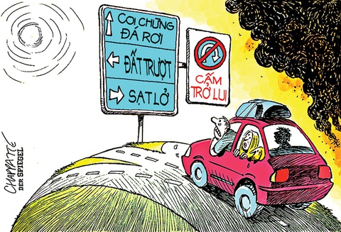 Sao sạt lở hoài vậy bớ ông Địa - Ảnh 4. Trở lui là… “Nhiệm vụ bất khả thi”! - tranh của họa sĩ Thụy Sĩ Patrick Chappatte.