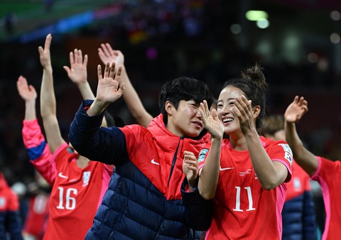 Sốc: Đức bị loại khỏi World Cup nữ 2023 - Ảnh 2. Tuyển nữ Hàn Quốc khiến Đức sớm chia tay World Cup 2023 - Ảnh: REUTERS