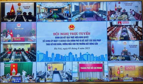 Novaland, Hưng Thịnh, IMG kiến nghị gì khi họp với Thủ tướng về gỡ khó bất động sản? - Ảnh 1. Hội nghị được kết nối trực tuyến tới các tỉnh, thành phố trên cả nước - Ảnh: VGP