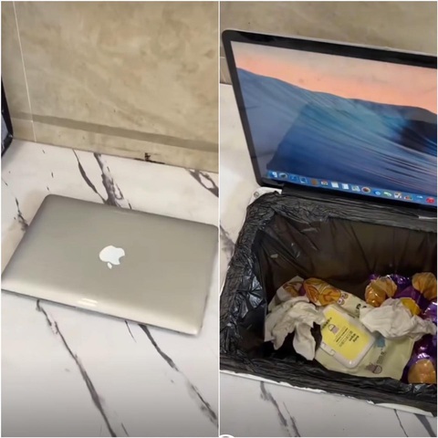 Ảnh vui 30-8: Thanh niên sau khi cãi thắng 'nóc nhà' - Ảnh 3. Khi bạn thắc mắc tại sao đặt laptop trong nhà vệ sinh...