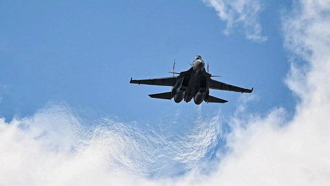 Nga đánh chìm loạt xuồng cao tốc quân sự của Ukraine ở Biển Đen - Ảnh 1. Tiêm kích Su-30SM của Hạm đội Biển Đen - Ảnh: RIA NOVOSTI