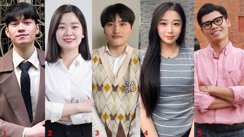 GEN Z đọc báo - Ảnh 1. Từ trái qua: Lê Hoài An, Nguyễn Thị Trang, Nguyễn Quốc Quý, Trần Quỳnh Trang, Ngô Thiên Phát
