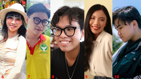 GEN Z đọc báo - Ảnh 2. Từ trái sang: Lâm Thị Cẩm Tiên, Lý Trọng Nhân, Nguyễn Đào Sỹ Anh, Trần Phạm Bảo Trâm, Ngô Minh Đức
