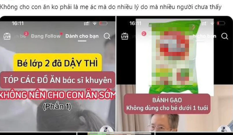 Các chia sẻ trên mạng xã hội về bánh, kẹo gây dậy thì sớm ở trẻ - Ảnh: Chụp màn hình Các chia sẻ trên mạng xã hội về bánh, kẹo gây dậy thì sớm ở trẻ - Ảnh: Chụp màn hình