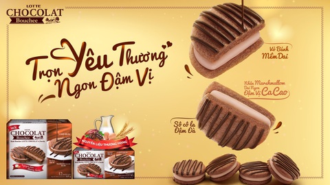 Lotte ra mắt bánh Bouchee (Bu-sê) Lotte Chocolat vị Socola mới - Ảnh 3. Lotte ra mắt bánh Bouchee (Bu-sê) Lotte Chocolat vị Socola mới - Ảnh 3.