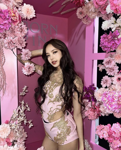 BlackPink 'xả ảnh' lưu luyến Việt Nam - Ảnh 9. Cô nàng khoe thân hình gợi cảm trước đêm diễn - Ảnh chụp màn hình