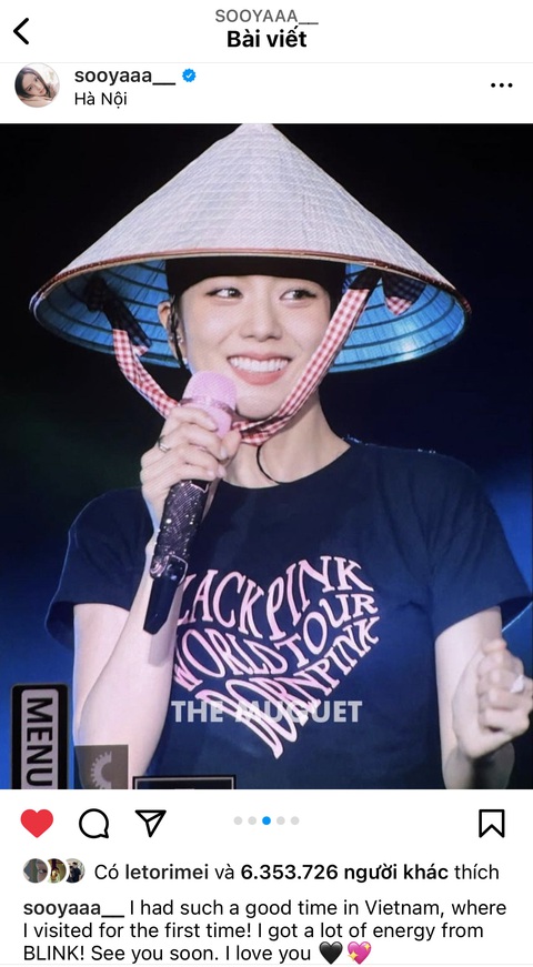 BlackPink 'xả ảnh' lưu luyến Việt Nam - Ảnh 6. Chị cả Jisoo cũng dành nhiều lời cảm ơn tới Việt Nam và hẹn gặp lại người hâm mộ Việt - Ảnh chụp màn hình