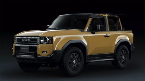 Sẽ ra sao nếu Toyota Land Cruiser Prado mới có bản mui trần - Ảnh 1. Phác họa thiết kế phiên bản mui trần của Toyota Land Cruiser Prado 2024 - Ảnh: Theottle