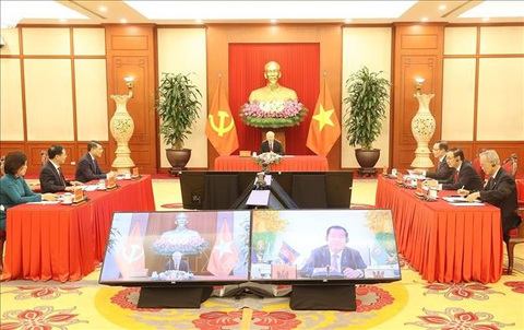 Tổng Bí thư Nguyễn Phú Trọng điện đàm với Thủ tướng Hun Sen - Ảnh 1. Tổng bí thư Nguyễn Phú Trọng điện đàm với Chủ tịch Đảng Nhân dân Campuchia, Thủ tướng Chính phủ Vương quốc Campuchia Hun Sen - Ảnh: TTXVN