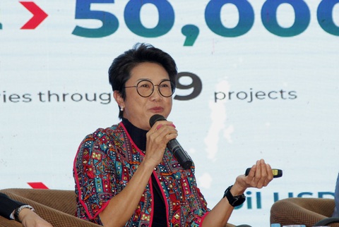 ‘Gặp gỡ Thái Lan’: Cơ hội của Quảng Trị - Ảnh 4. Bà Somhatai Panichewa – đại diện Tập đoàn Amata (Thái Lan) tại hội nghị “Gặp gỡ Thái Lan” - Ảnh: Q.NAM