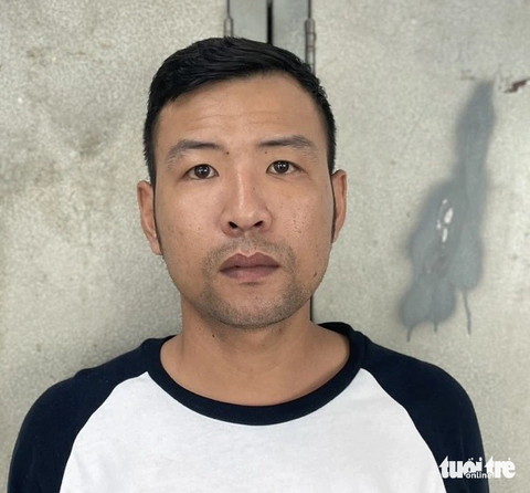 Tạm giữ 5 đối tượng bắt người trái phép - Ảnh 1. Danh Tuấn tại cơ quan công an - Ảnh: MINH PHƯỚC