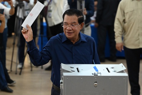 Ông Hun Sen đã có gần 4 thập kỷ làm thủ tướng Campuchia - Ảnh: AFP Ông Hun Sen đã có gần 4 thập kỷ làm thủ tướng Campuchia - Ảnh: AFP