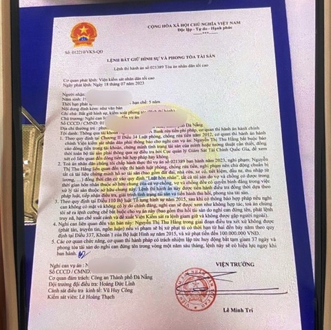 ‘Lệnh bắt giữ hình sự’ online, nói mãi mà vẫn có phụ nữ bị lừa đảo 5 tỉ - Ảnh 1. Lệnh bắt giữ giả mà kẻ lừa đảo gửi cho nạn nhân để lừa - Ảnh: H.B.
