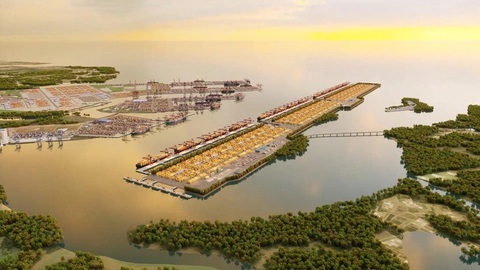 Cần Giờ chuyển hơn 2.400 ha đất nông nghiệp sang phi nông nghiệp - Ảnh 1. TP.HCM đang triển khai hai dự án lớn tại huyện Cần Giờ gồm cảng trung chuyển quốc tế Cần Giờ và khu đô thị lấn biển Cần Giờ - Ảnh: Porcoast