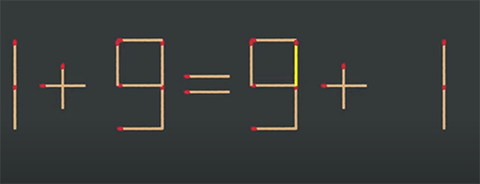 Thử tài IQ: Di chuyển một que diêm để 1+9=5+7 thành phép tính đúng - Ảnh 1.