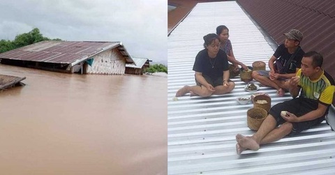 Lào: Lũ lụt và sạt lở đất gây nhiều thiệt hại nghiêm trọng - Ảnh 3. Lũ lụt nghiêm trọng tại tỉnh Khammouane làm hư hại 74 ngôi nhà, trong đó 43 căn nhà gần như bị nhấn chìm - Ảnh: LAOTIAN TIMES