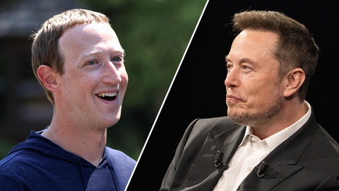Nếu Musk và Zuckerberg đấu võ, ai sẽ chiếm ưu thế? - Ảnh 1. Trận đấu giữa tỉ phú Mark Zuckerberg (trái) và Elon Musk đang rất được người hâm mộ chờ đợi - Ảnh: FOX
