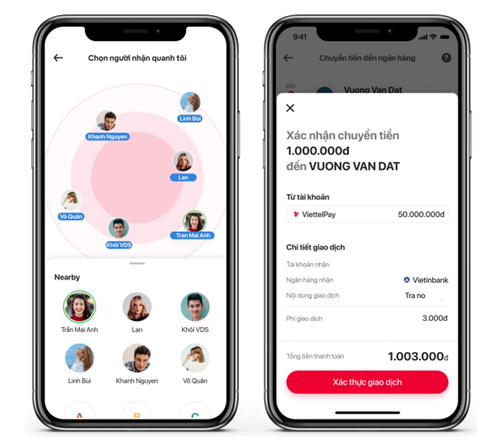 Viettel Money phiên bản 6.8 mang trải nghiệm số lên tầm cao mới - Ảnh 3. Trải nghiệm tính năng Chuyển tiền mới, lắc là chuyển trong, chuyển tiền không cần internet trong Viettel Money 6.8