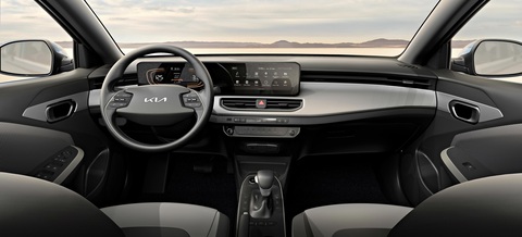 Kia K3 đời mới công bố thêm thông tin: Không thế chỗ Cerato mà là bản mới của Rio - Ảnh 4. Cabin Kia K3 mới với màn hình khổng lồ trước mặt người lái - Ảnh: Kia