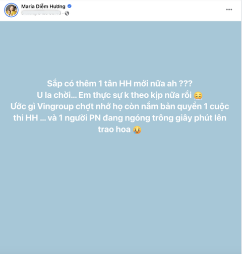 Một hoa hậu đương nhiệm 13 năm, mòn mỏi chờ người kế nhiệm - Ảnh 2. Diễm Hương đăng đàn than thở chuyện vẫn là hoa hậu đương nhiệm suốt 13 năm