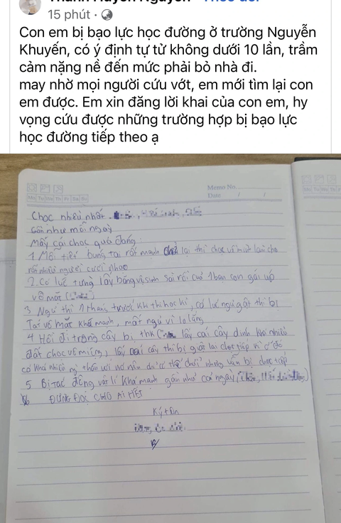 Nội dung đăng tải mới đây của chị H. - Ảnh: chụp màn hình Nội dung đăng tải mới đây của chị H. - Ảnh: chụp màn hình