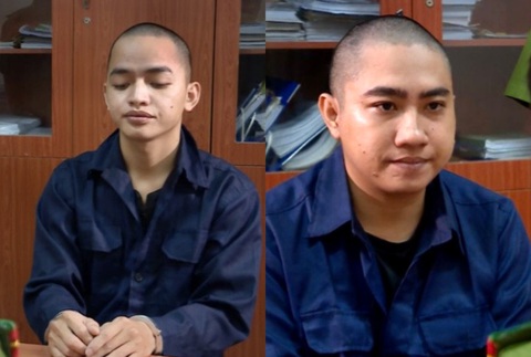 Công an TP.HCM bắt thêm nhóm cháu đàn em Năm 'Cam' cưỡng đoạt tiền ở chợ Bình Điền - Ảnh 3. Dương Văn Thanh (trái) và Danh Gol lúc bị bắt - Ảnh: Công an cung cấp