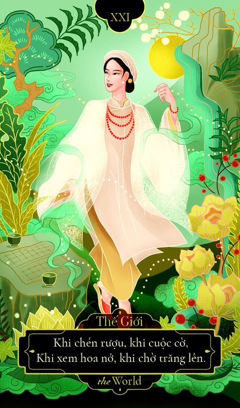 Thẻ thông điệp Truyện Kiều trong cuốn Truyện Kiều & Tarot - Ảnh: NVCC Thẻ thông điệp Truyện Kiều trong cuốn Truyện Kiều & Tarot - Ảnh: NVCC
