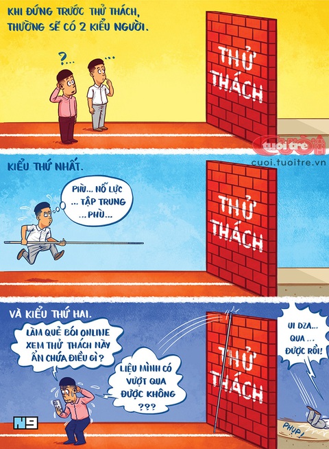 Có hai loại người khi đứng trước thử thách - Ảnh 1. Có hai loại người khi đứng trước thử thách - Tranh: Hải Nam