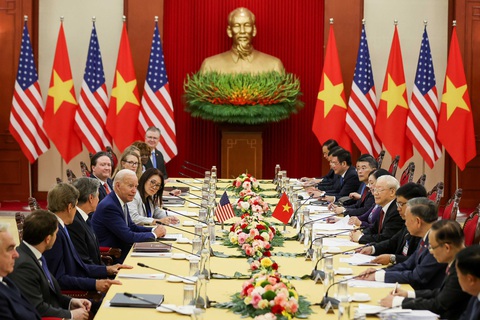 Hội đàm giữa Tổng Bí thư Nguyễn Phú Trọng và Tổng thống Mỹ Joe Biden chiều 10-9 - Ảnh: HẢI HUY Hội đàm giữa Tổng Bí thư Nguyễn Phú Trọng và Tổng thống Mỹ Joe Biden chiều 10-9 - Ảnh: HẢI HUY