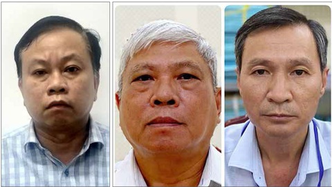 Ba cựu phó Ban quản lý các khu công nghiệp tỉnh Bình Dương (từ trái qua): Nguyễn Thành Trung, Đặng Quang Việt, Nguyễn Thành Nhân Ảnh: BCA Ba cựu phó Ban quản lý các khu công nghiệp tỉnh Bình Dương (từ trái qua): Nguyễn Thành Trung, Đặng Quang Việt, Nguyễn Thành Nhân - Ảnh: BCA