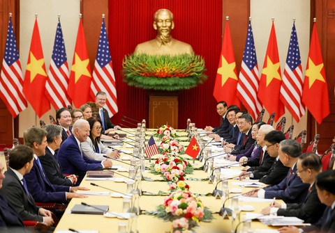 Tổng bí thư Nguyễn Phú Trọng hội đàm với Tổng thống Mỹ Joe Biden - Ảnh: NGUYỄN KHÁNH Tổng bí thư Nguyễn Phú Trọng hội đàm với Tổng thống Mỹ Joe Biden - Ảnh: NGUYỄN KHÁNH