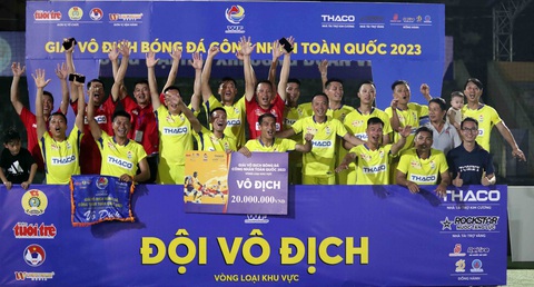 Đội Công đoàn Hải Phòng 3 xứng đáng vô địch vòng loại Giải vô địch bóng đá công nhân 2023 khu vực I - Ảnh: NGUYÊN KHÔI Đội Công đoàn Hải Phòng 3 xứng đáng vô địch vòng loại Giải vô địch bóng đá công nhân 2023 khu vực I - Ảnh: NGUYÊN KHÔI