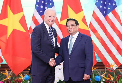 Thủ tướng Phạm Minh Chính hội kiến Tổng thống Mỹ Joe Biden - Ảnh: TTXVN Thủ tướng Phạm Minh Chính hội kiến Tổng thống Mỹ Joe Biden sáng 11-9 - Ảnh: TTXVN