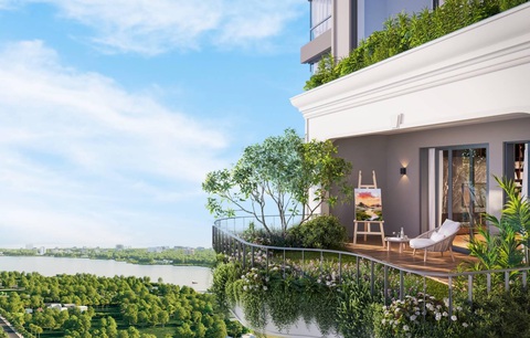 Xây dựng toà tháp biểu tượng hơn 500 biệt thự sân vườn giữa mây trời tại Nghệ An - Ảnh 4. Ban công thơ mộng tại Central Park Residences