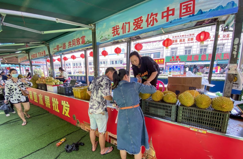 Vận chuyển đường bộ chi phí thấp, sầu riêng Việt lợi thế tại Trung Quốc- Ảnh 1. Trong 6 tháng đầu năm 2023, Việt Nam xuất khẩu 835 triệu USD sầu riêng sang Trung Quốc - Ảnh: HE HUIFENG