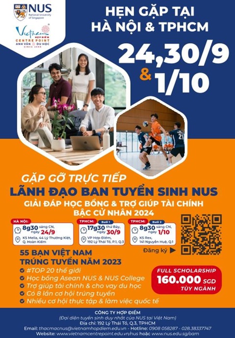 Học NUS, nhiều cơ hội học bổng và việc làm quốc tế - Ảnh 1. Học NUS, nhiều cơ hội học bổng và việc làm quốc tế - Ảnh 1.