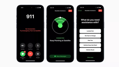 iPhone 15 có thể yêu cầu gọi xe cứu hộ mà không cần sóng điện thoại - Ảnh 1. iPhone 15 cho phép người dùng gọi cứu hộ xe mà không cần sóng điện thoại - Ảnh: Apple