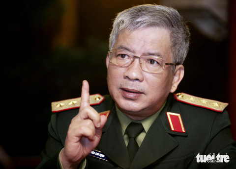 Thượng tướng Nguyễn Chí Vịnh từ trần - Ảnh 1. Thượng tướng Nguyễn Chí Vịnh trong một lần trả lời Tuổi Trẻ lúc sinh thời - Ảnh: NGUYỄN KHÁNH