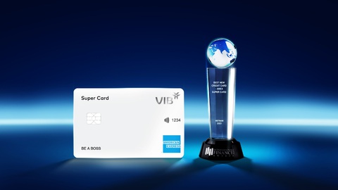 VIB Super Card nhận giải dòng thẻ tín dụng mới tốt nhất Việt Nam năm 2023 - Ảnh 1. Super Card nhận giải thưởng từ Tạp chí International Finance