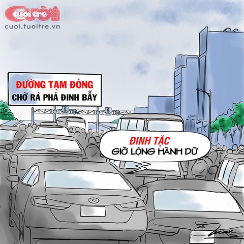 Đinh tặc hoành hành dai dẳng - Ảnh 1. Đinh tặc hoành hành dai dẳng - Tranh biếm họa của Đỗ Minh Tuấn
