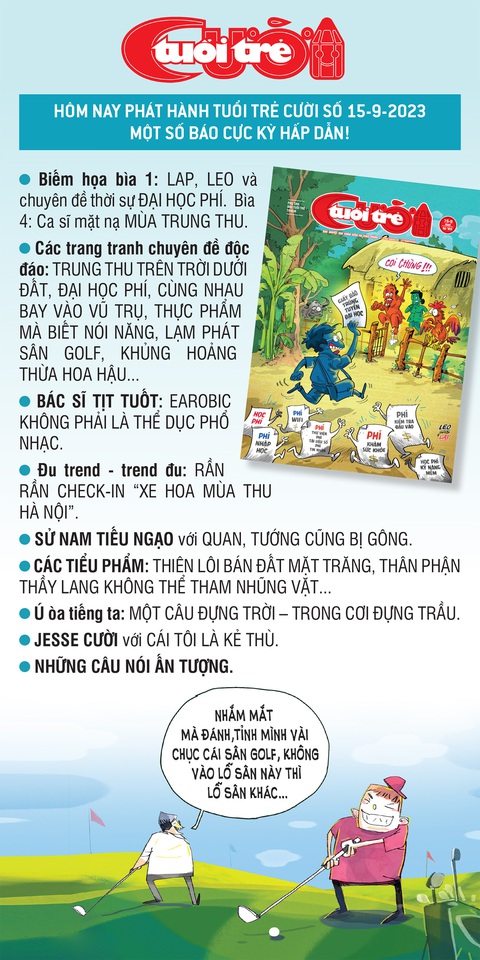 Một số tin tức đáng chú ý trên Tuổi Trẻ Cười Một số tin tức đáng chú ý trên Tuổi Trẻ Cười ra ngày 15-9