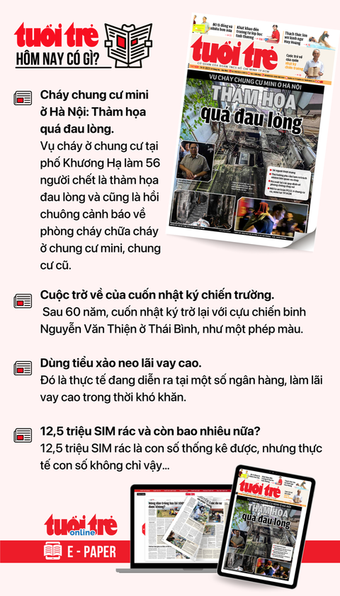 Tin tức sáng 14-9: Quỹ bình ổn xăng dầu có 7.400 tỉ, dùng 6 tỉ; Bảo hiểm xã hội hỗ trợ nạn nhân cháy - Ảnh 4. Tin tức đáng chú ý trên Tuổi Trẻ nhật báo ngày 14-9. Để đọc Tuổi Trẻ báo in phiên bản E-paper, mời bạn đăng ký Tuổi Trẻ Sao TẠI ĐÂY