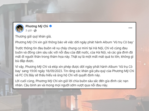 Phương Mỹ Chi bày tỏ sự tiếc thương với các nạn nhân. Phương Mỹ Chi bày tỏ sự tiếc thương với các nạn nhân.